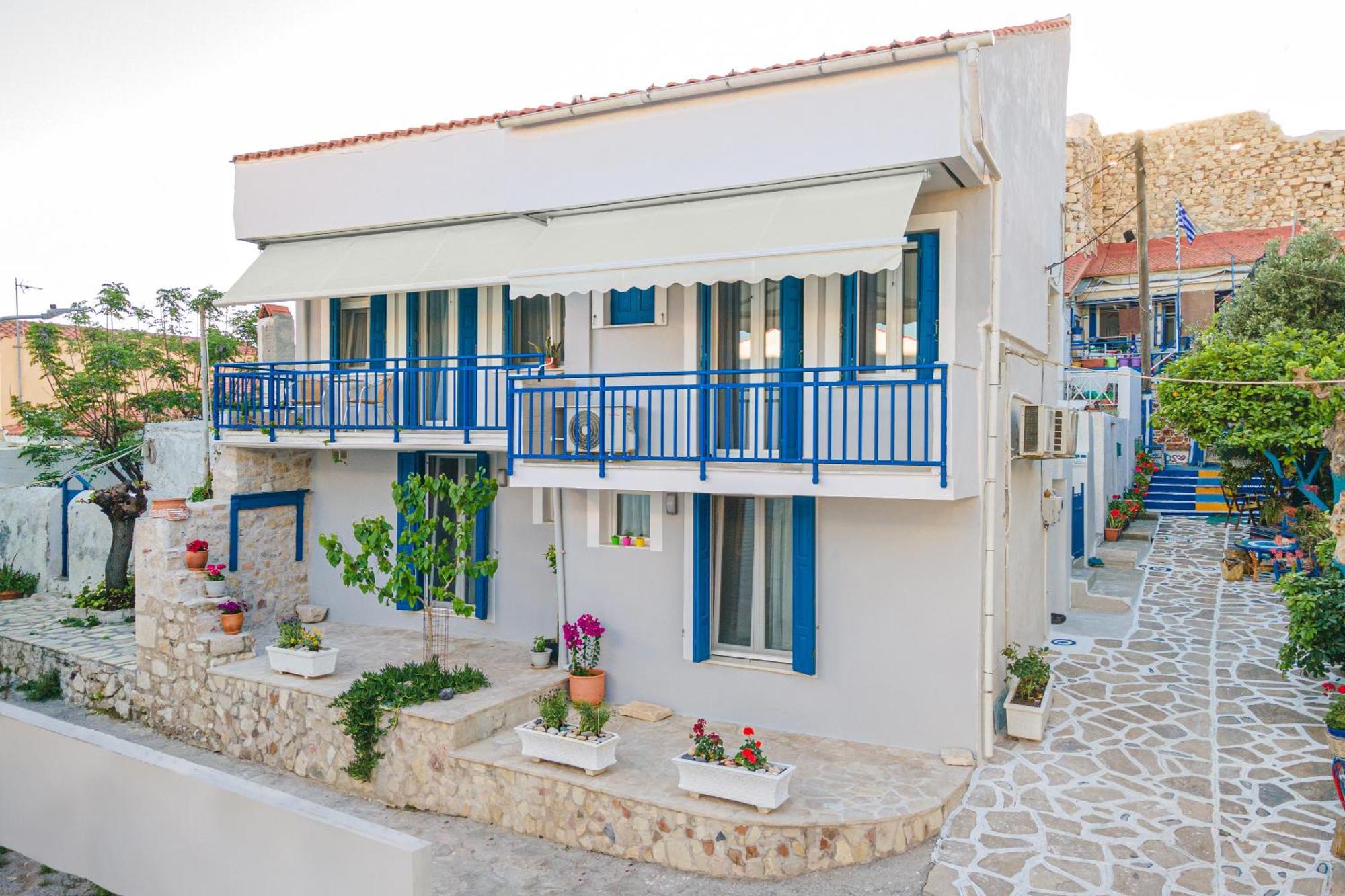 Pythagorio Blue Street Apartment With Balcony Kültér fotó